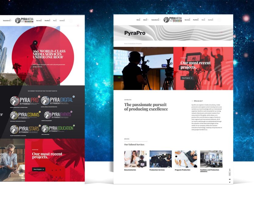 Pyramedia Group Website Design Showcase 2