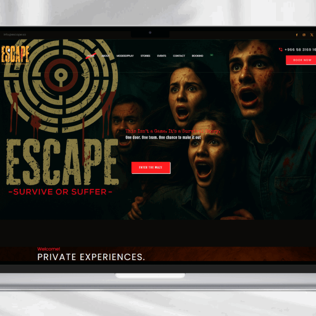 Escape Sa Website Mockup