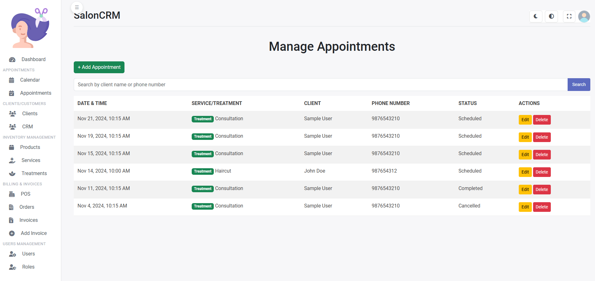 Saloncrm Appointments Min