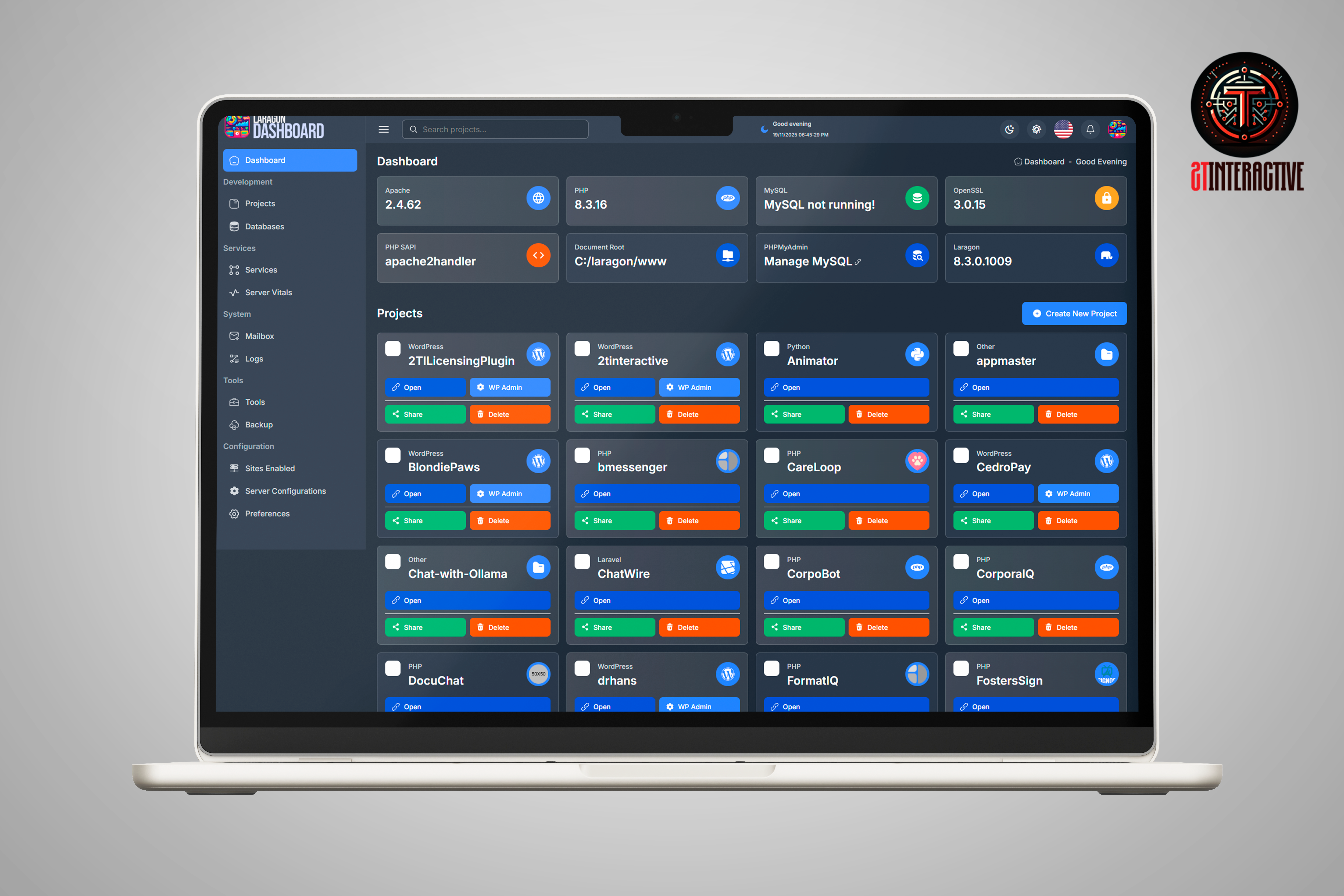 Laragon Dashboard 01