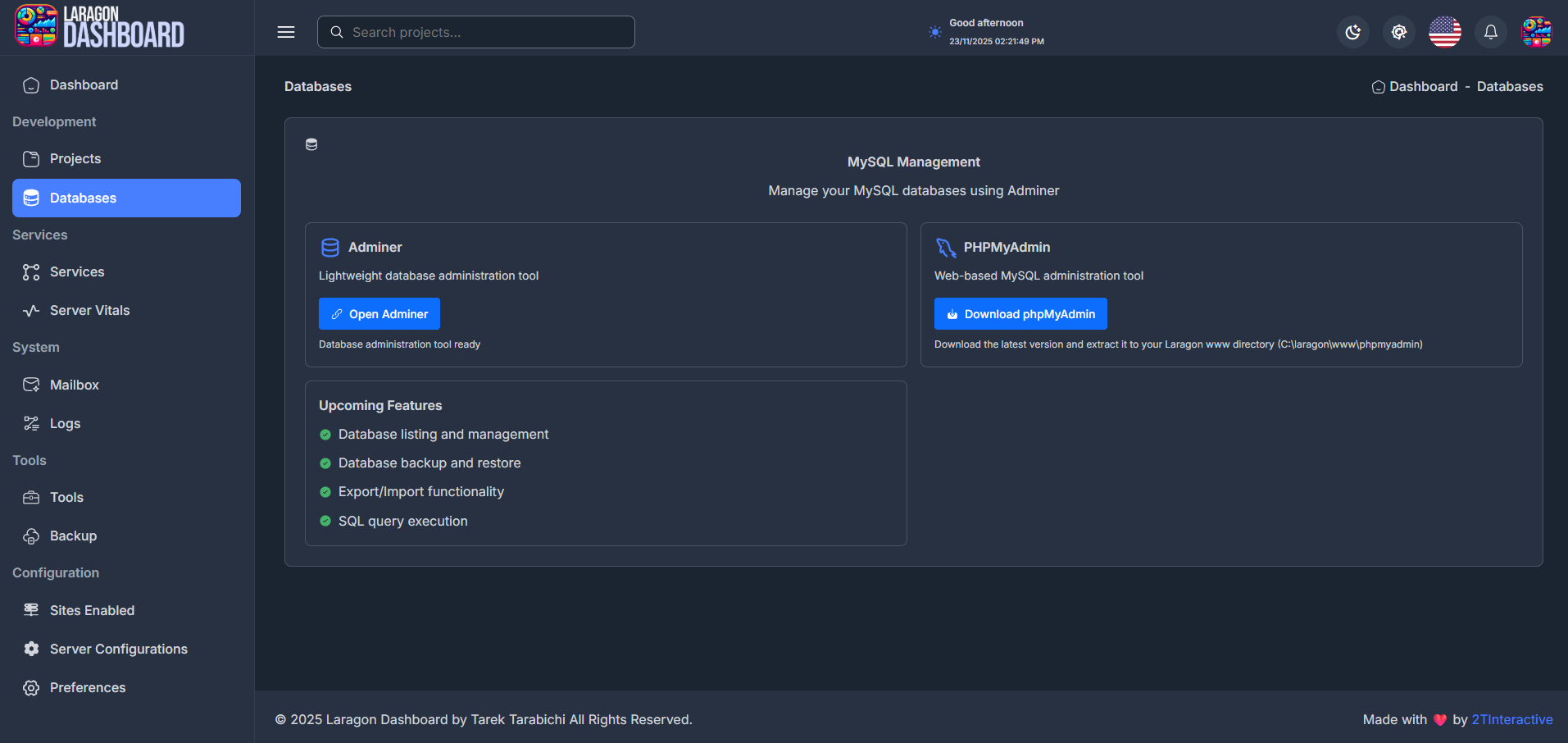 Laragon Dashboard 03