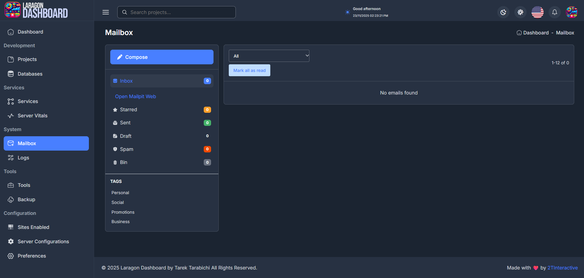 Laragon Dashboard 06